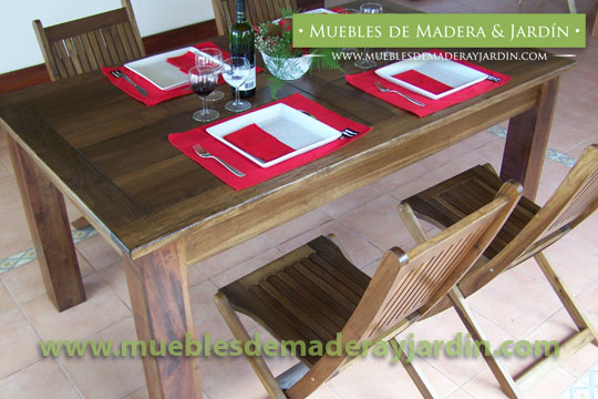 Juego de mesas y sillas para comedor » el blog de muebles de ... Juego de muebles de madera