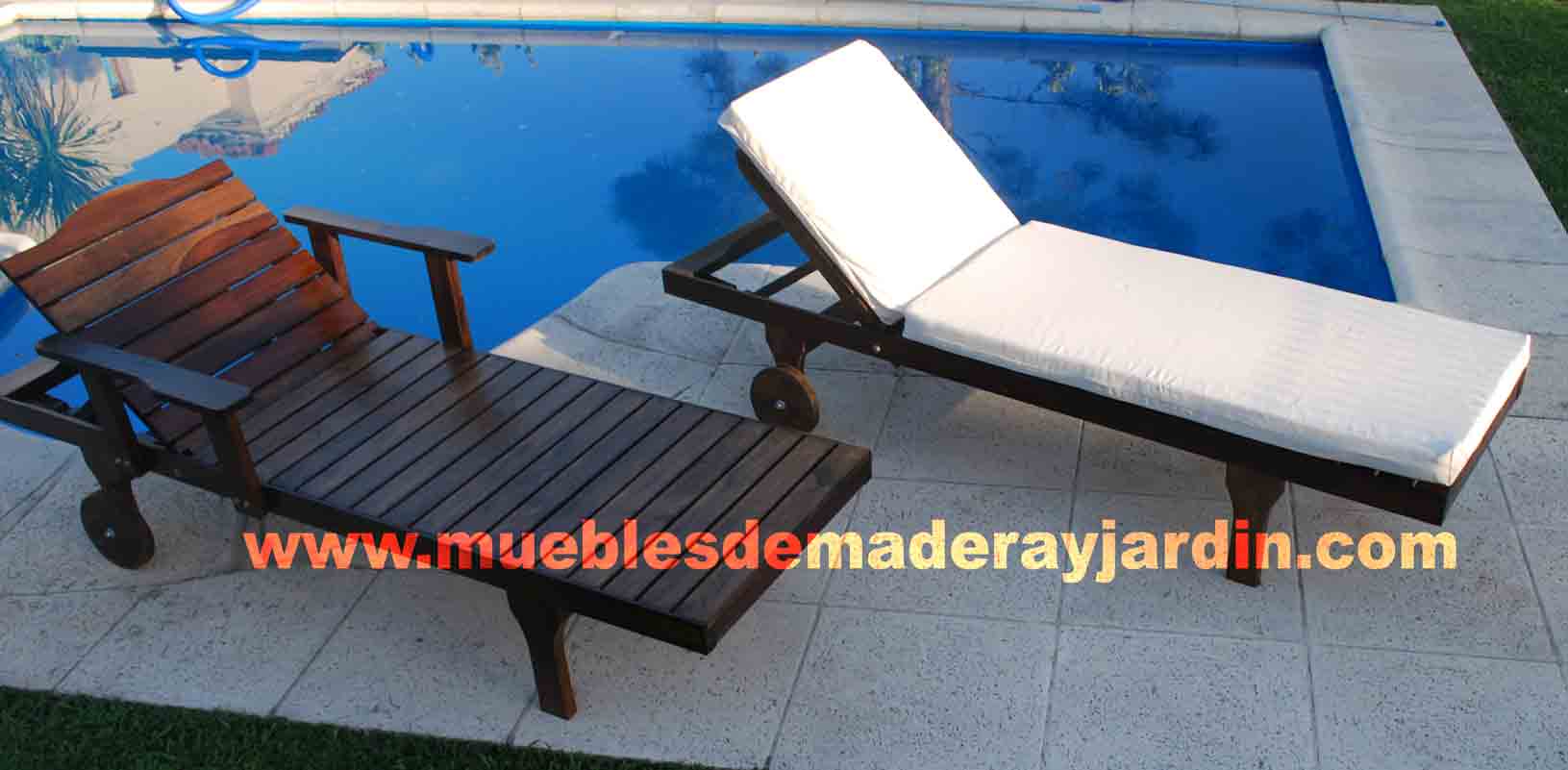 Camastros de Madera con Ruedas