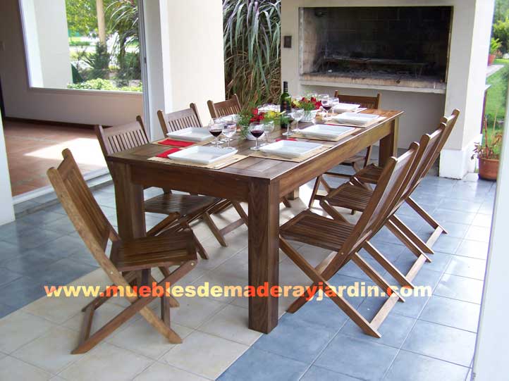 Mesas macizas con patas fijas Mesa de madera de peteribi. Mesas fijas