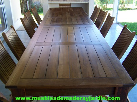 Mesa Larga Mesa larga fija en madera de incienso