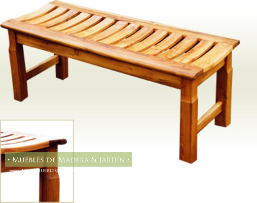 Banco romano de teka - El Blog de Muebles de Madera y Jardin .COM