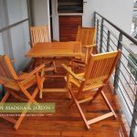 Mesas plegables de teka