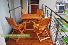 Mesas plegables de teka