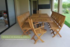Muebles de jardín de teka