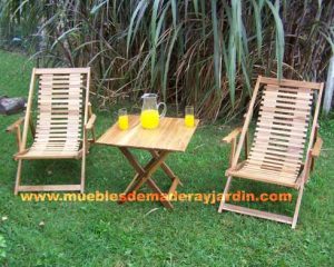 Reposeras plegables de madera