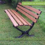 Bancos de Plaza con Patas de Hierro de Fundicion