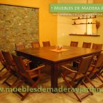 Mesa Cuadrada de Jardin para Doce Personas