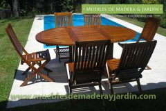 Mesa Ovalada para Jardin