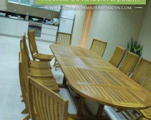 Mesas Ovaladas Extensibles de Madera