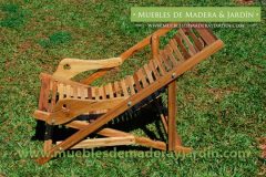 Reposera Perezosa de Madera para Exterior