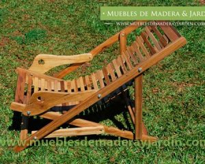 Reposera Perezosa de Madera para Exterior