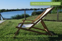 Reposera de Teka para Jardin