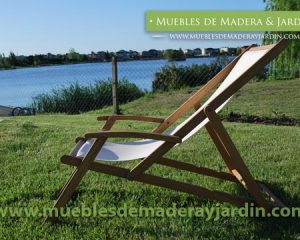 Reposera de Teka para Jardin