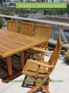 Sillas de Teka con Apoyabrazos para Cabecera