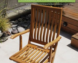 Sillas de Teka con Apoyabrazos para Jardin
