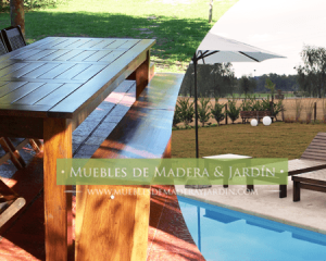Jardin con Muebles de Madera