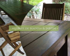 Decoracion con Mesas Sillas y Bancos