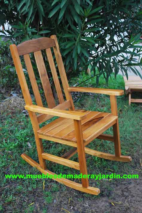 Silla mecedora de madera para exteriores, sillas mecedoras Adirondack para